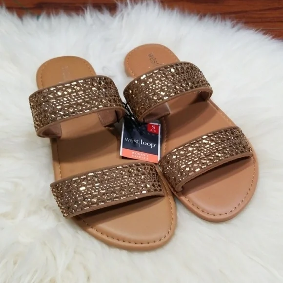 Brown Strappy Sandals - Picture 1 of 8